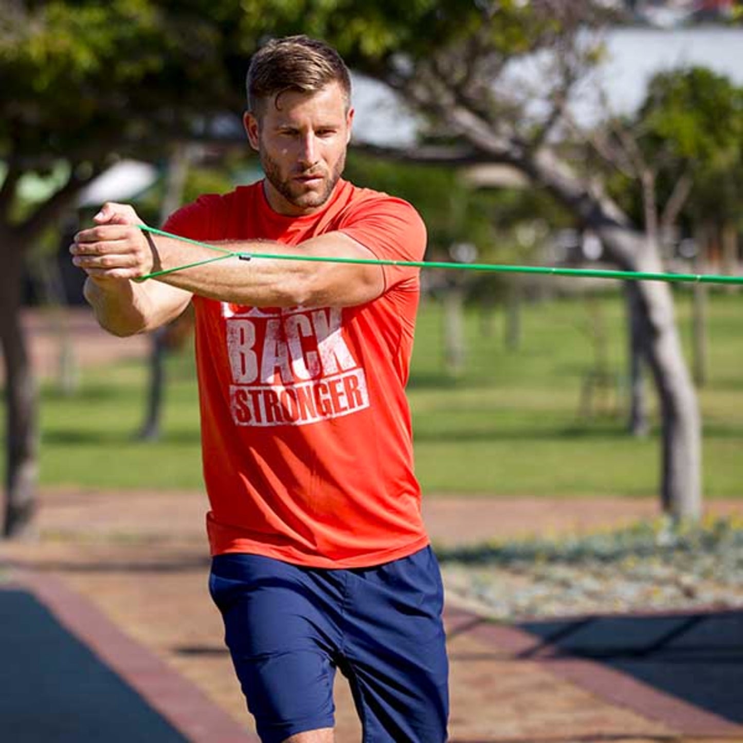 FLEXVIT Retail MULTI "FITNESS" Medium Powerband Grønne Elastikbånd til træning Grøn