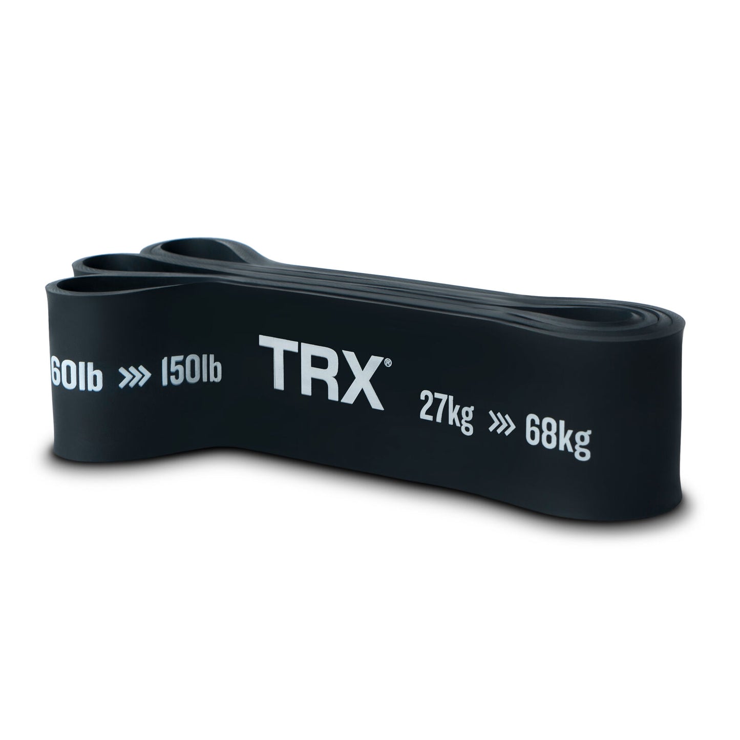 TRX Elastiske Modstandsbånd, 27-68 kg, Tunge Elastikbånd til træning Sort
