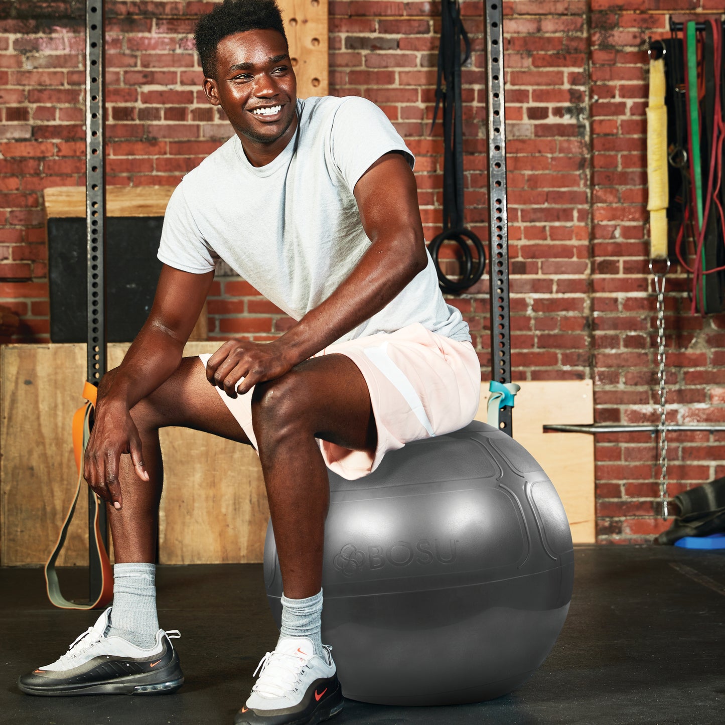 BOSU Træningsbold Fitnessbold Grå 65 cm Fitnessbold Grå