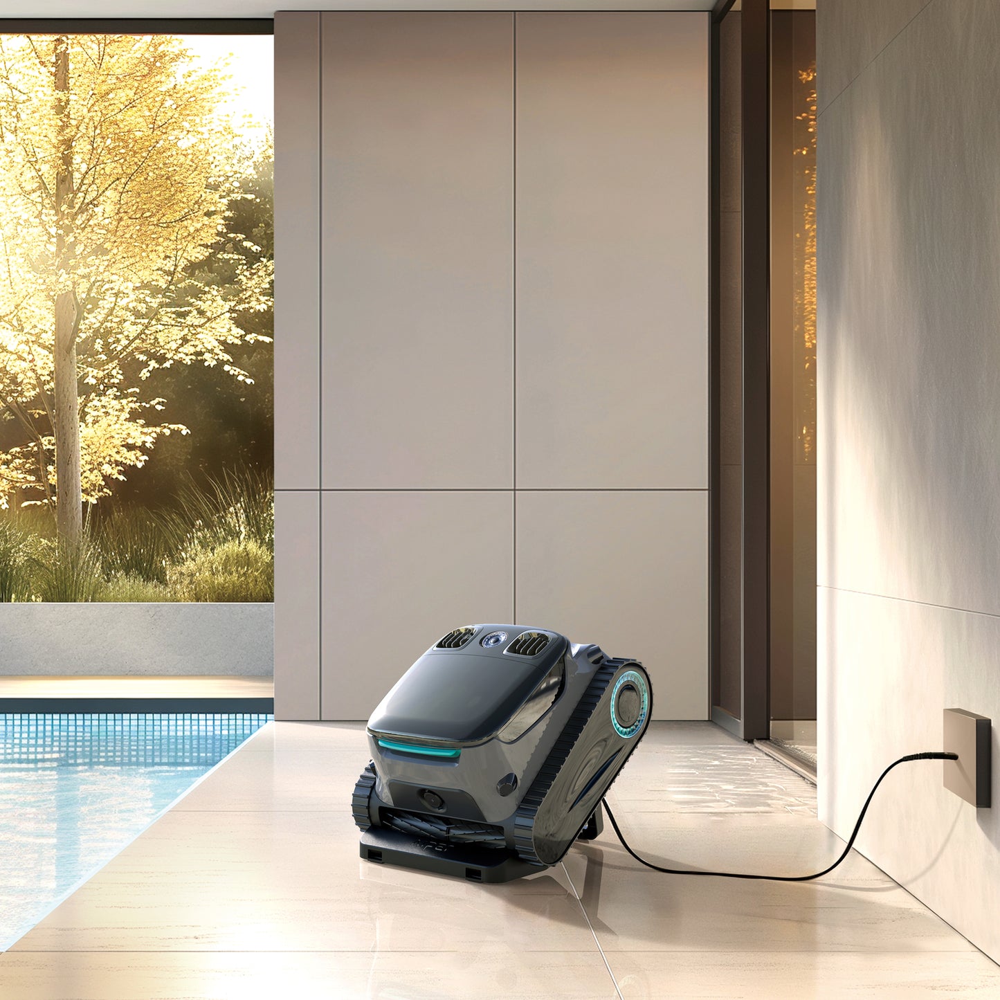 Aiper Scuba S1 Pro/X1 Pro Max Strømadapter Trådløs poolrenser Sort