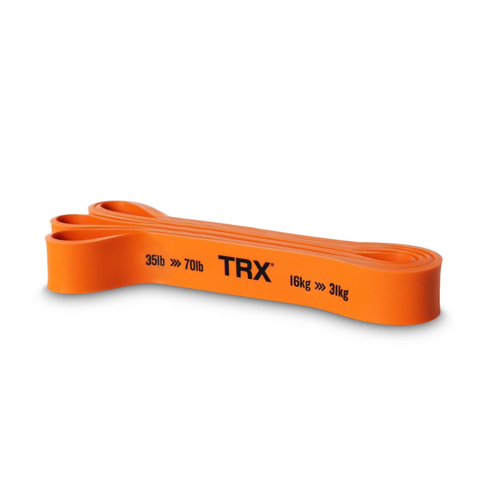 TRX Elastic Resistance Bands, 16-31 kg, Light Powerband Orange