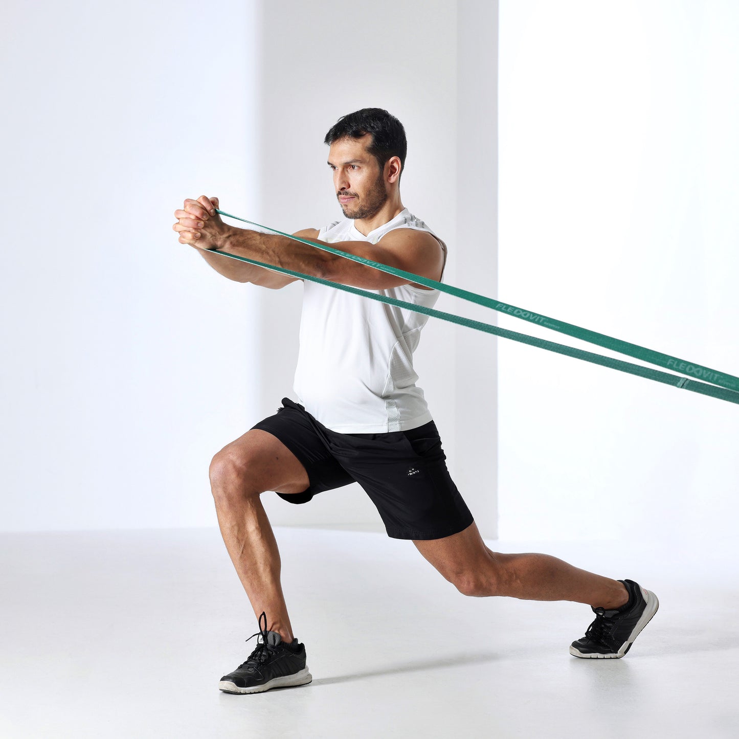 FLEXVIT Retail REVOLVE "FITNESS" Mellem Powerband Grøn Elastikbånd til træning Grøn