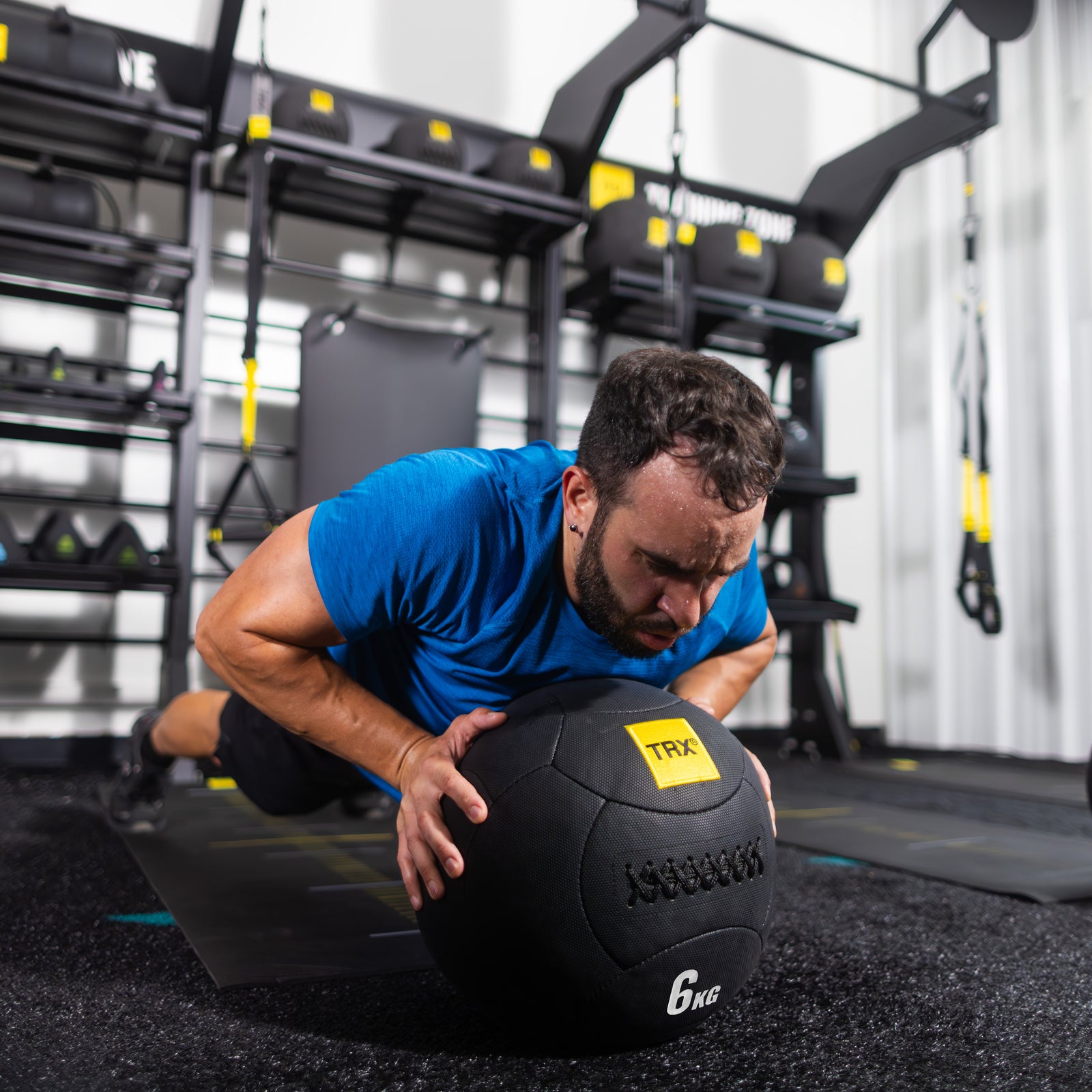 TRX HexGrip, 35 cm, 14 kg Medicine ball Black