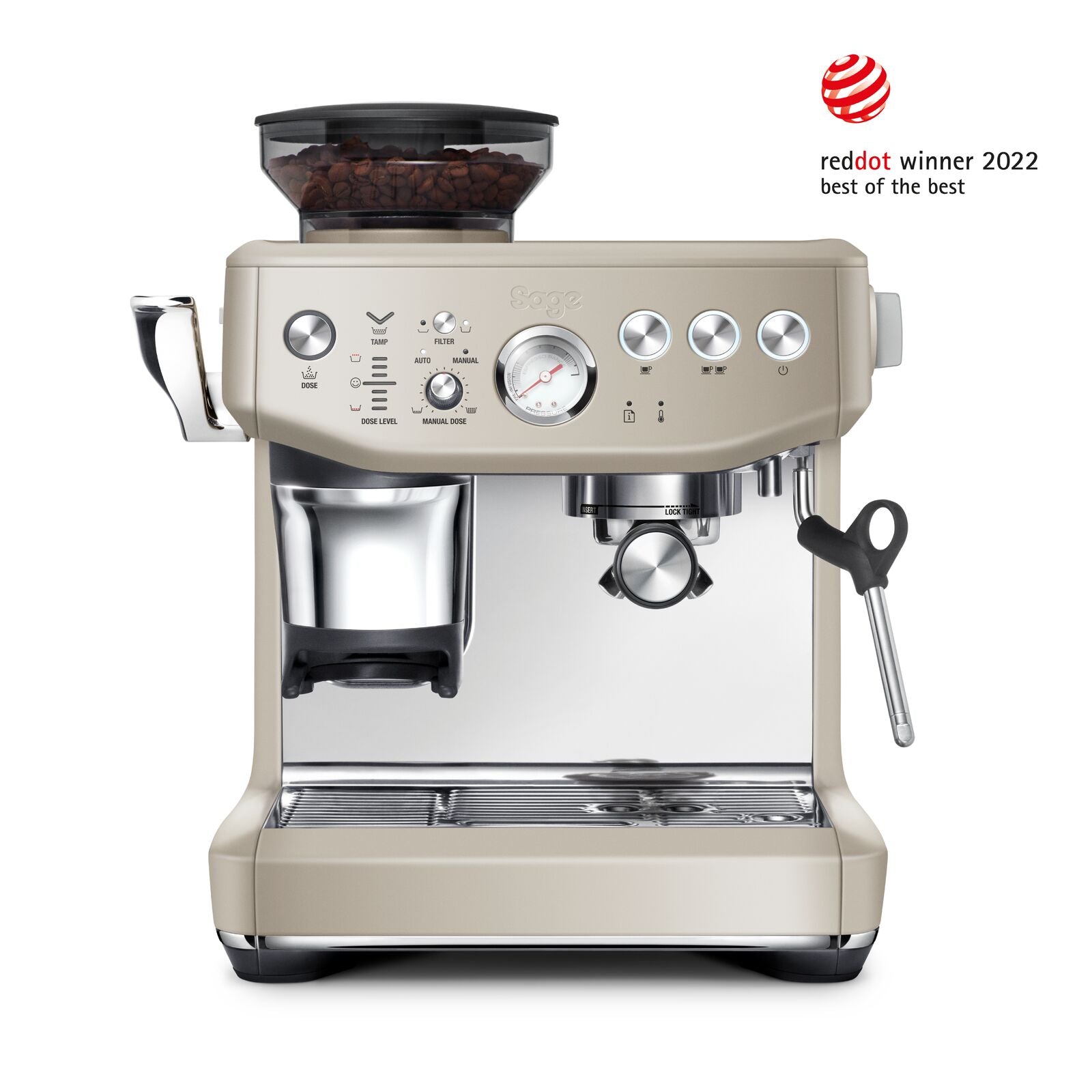 Sage SES876ALM Barista Express Impress Espressomaskine Mandel Nougat