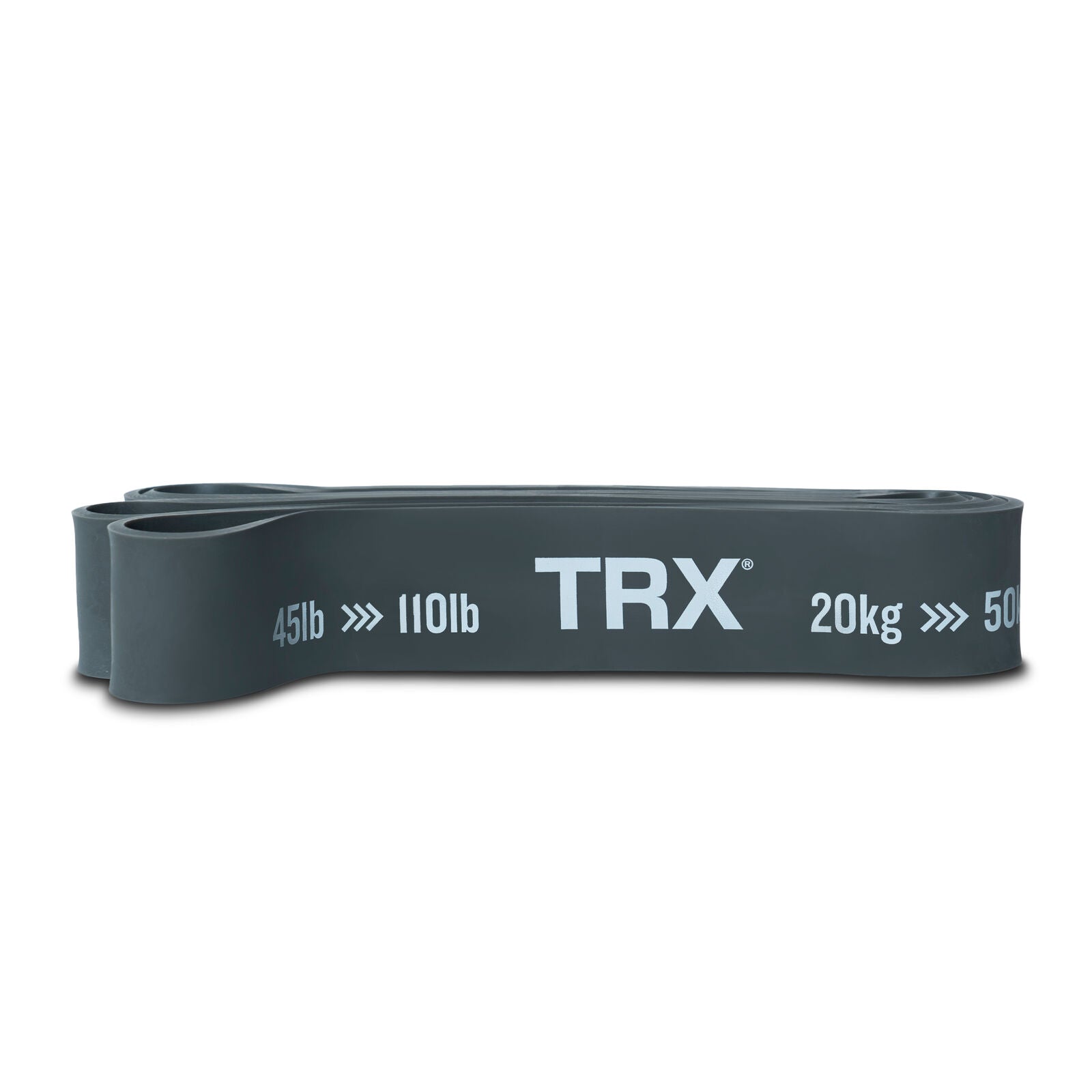 TRX Elastic Resistance Bands, 20-50 kg, Medium Powerband Grey