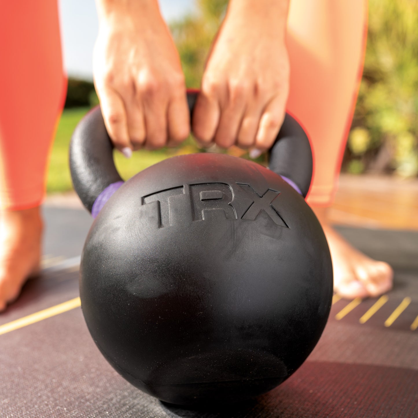 TRX Kettlebell 8 kg, gummibelagt Kettlebells Sort