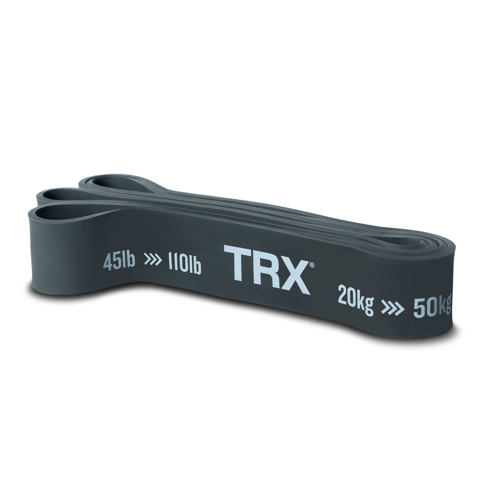 TRX Elastic Resistance Bands, 20-50 kg, Medium Powerband Grey