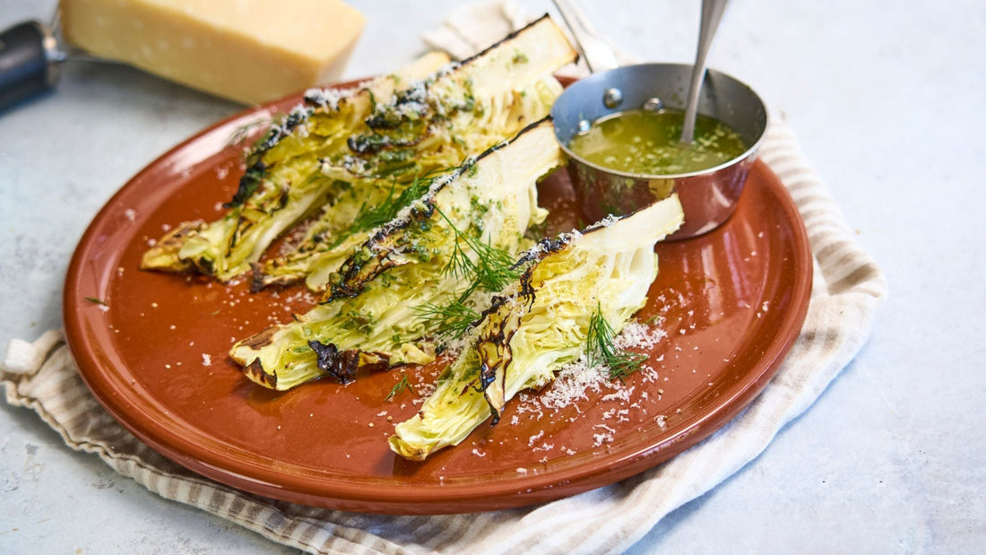 Grilled Pointed Cabbage with Herb Butter