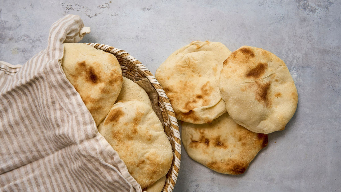 Homemade Pita Bread in a Pizza Oven