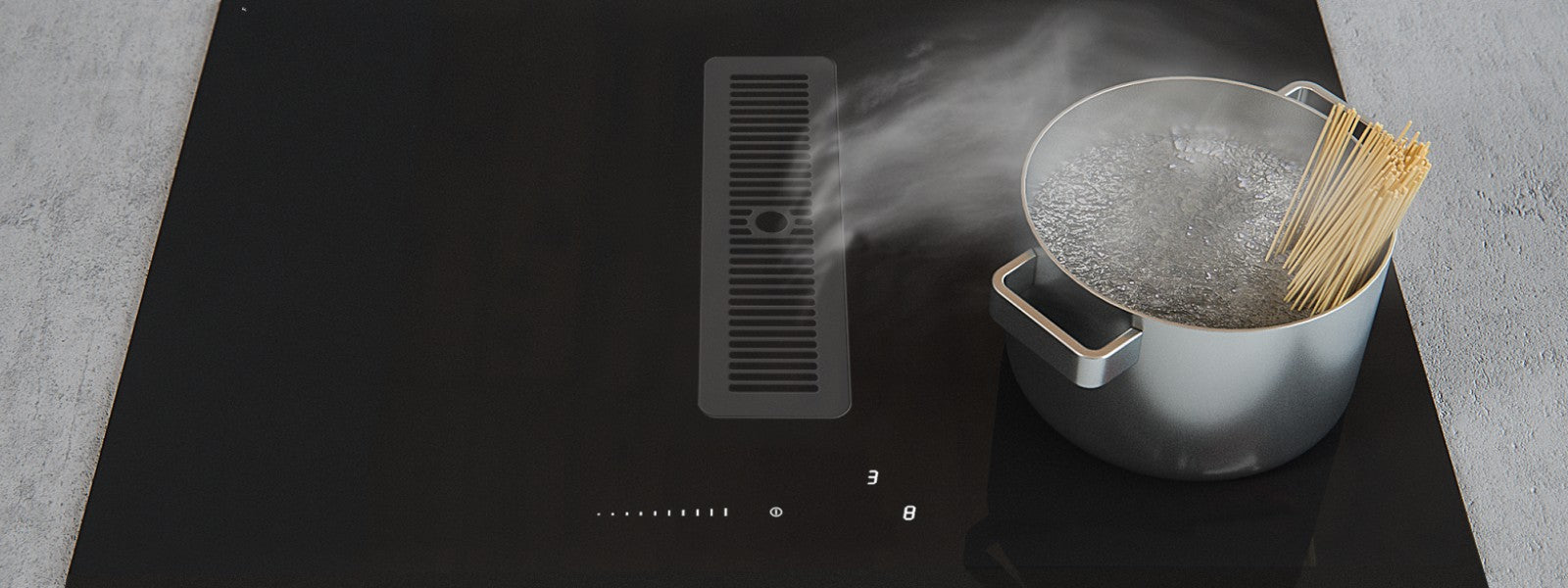 Hob with Integrated Hood