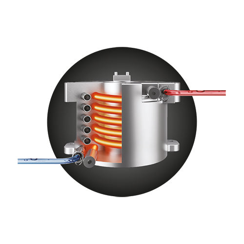 Thermocoil heating system delivers 93°C with PID temperature control