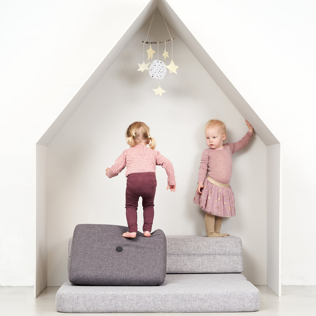 By KlipKlap KK 3 Fold Soffa XL Soft 140 cm Multi Grå med Grå