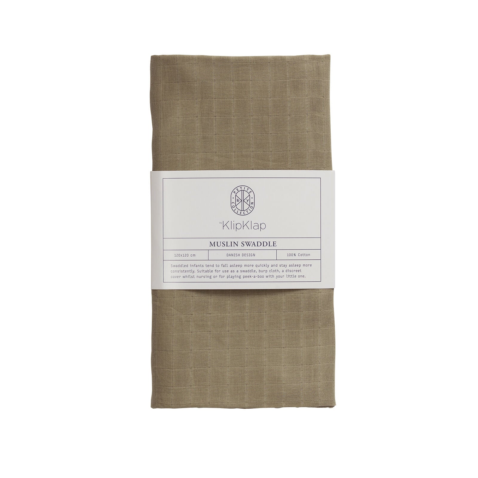 By KlipKlap Swaddle Mörk Sand