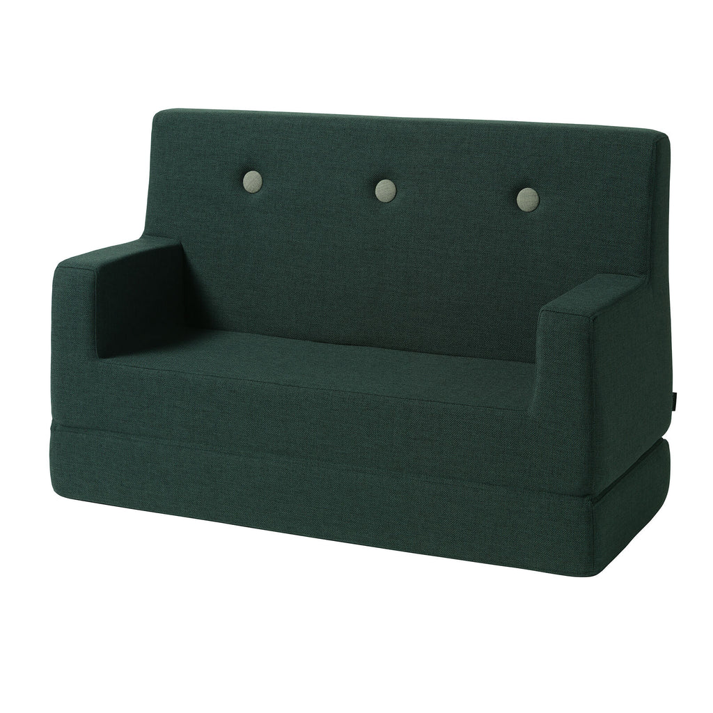 By KlipKlap KK Kids Sofa Deep Green w. Light Green