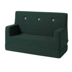 By KlipKlap KK Kids Sofa Deep Green w. Light Green