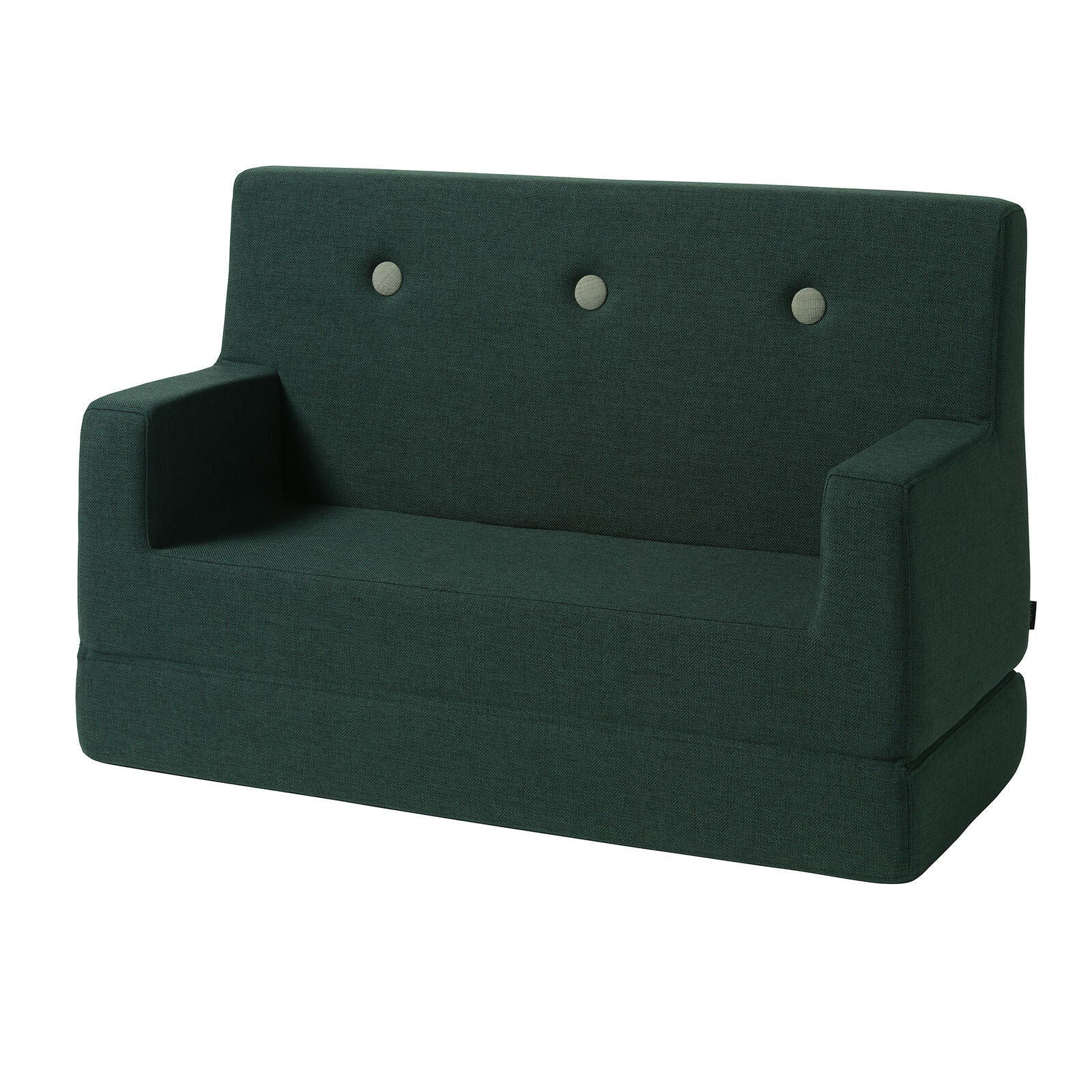 By KlipKlap KK Kids Sofa Deep Green w. Light Green