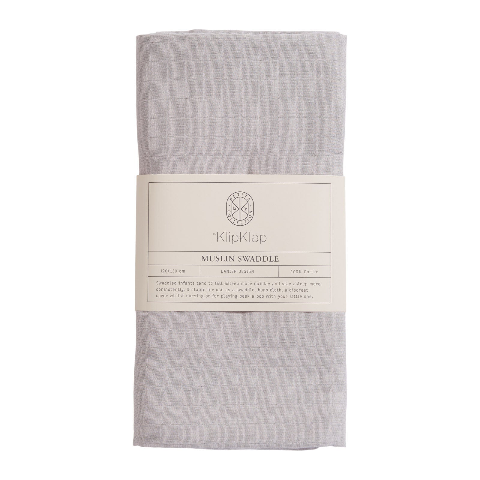 By KlipKlap Swaddle Stengrå