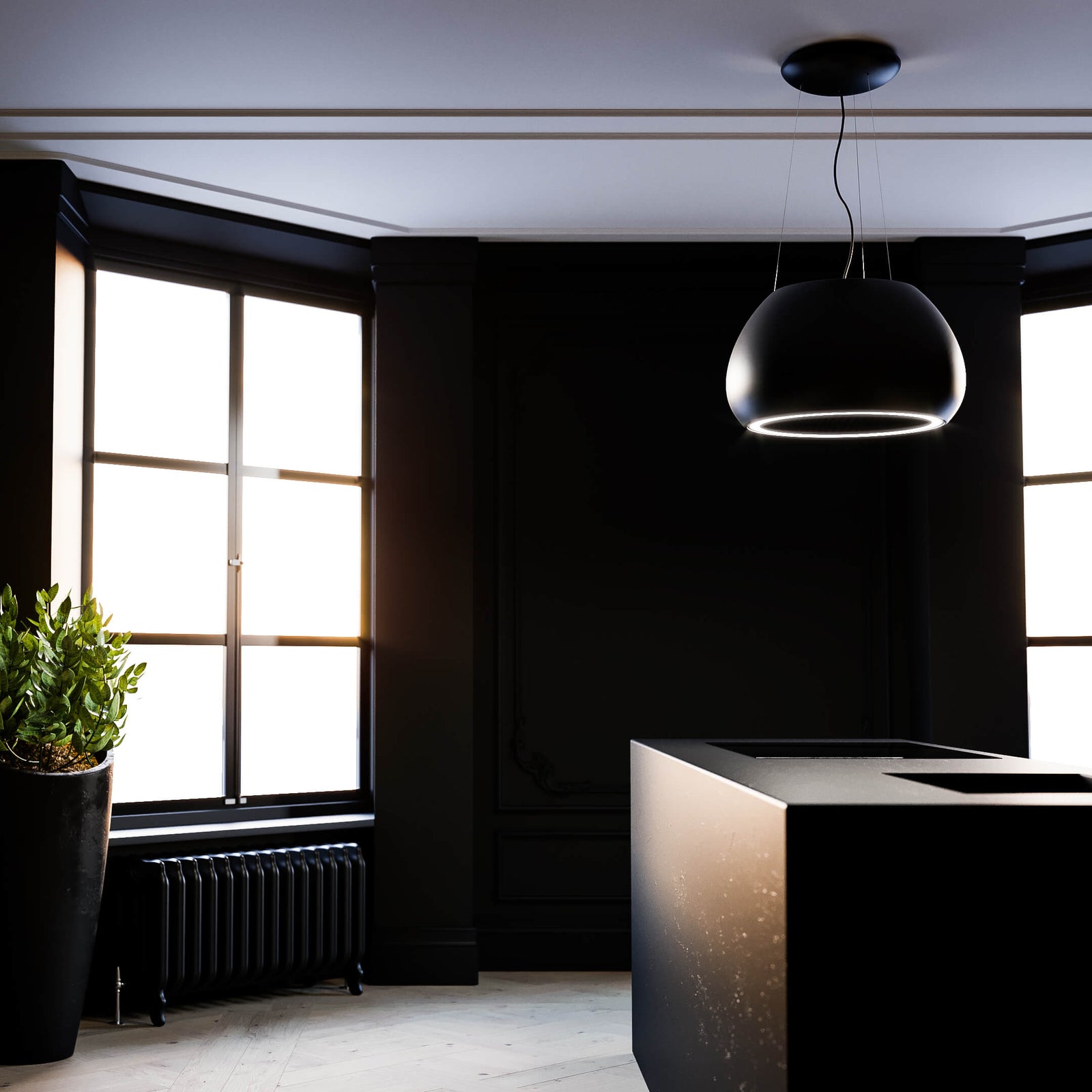 Witt Chubby Free Matte Black Free hanging hood Matte Black