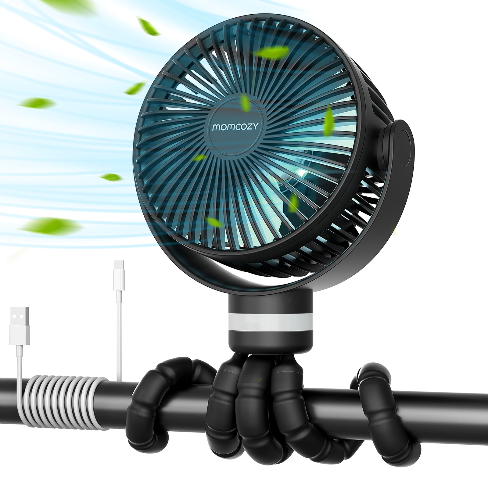 Momcozy Bärbar Fläkt Svart