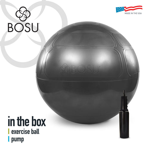 BOSU Træningsbold Fitnessbold Grå 55 cm Fitnessbold Grå