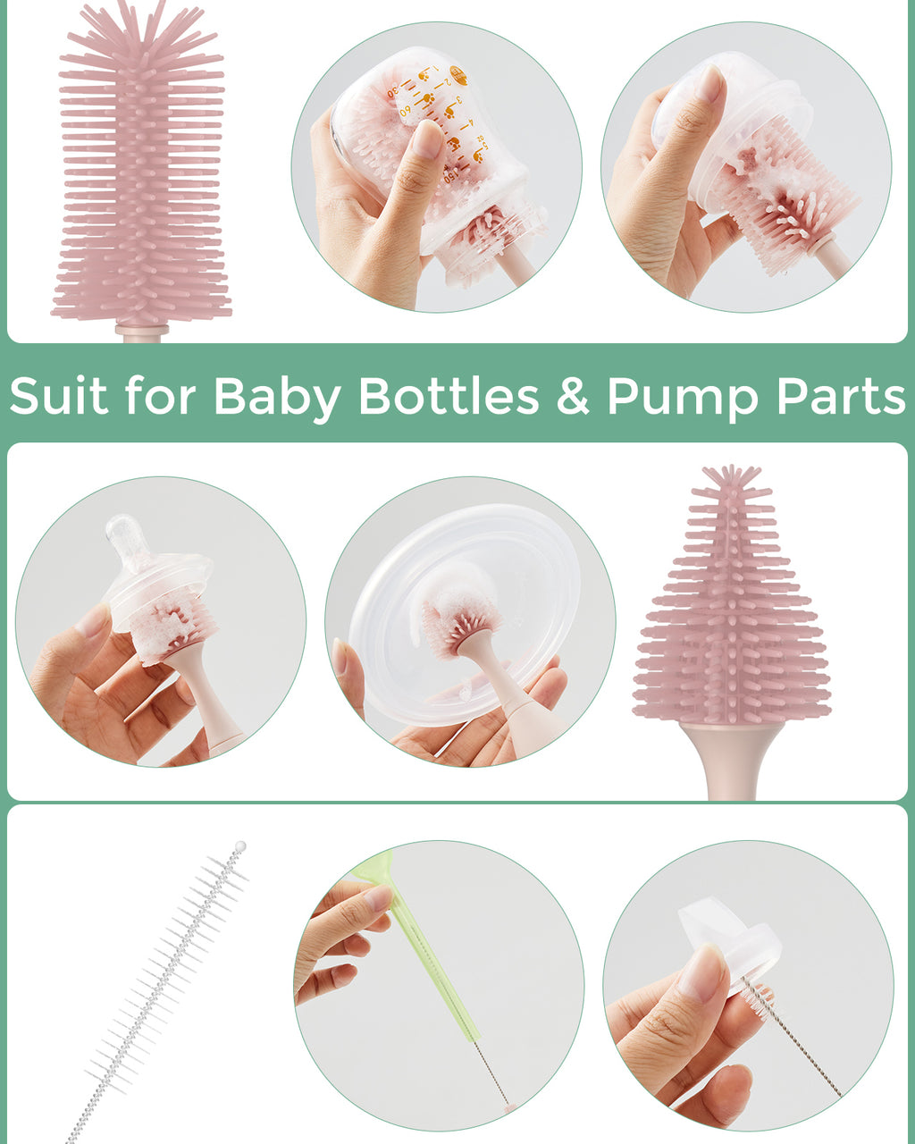 Momcozy Push-Press -muotoilusetti, vaaleanpunainen