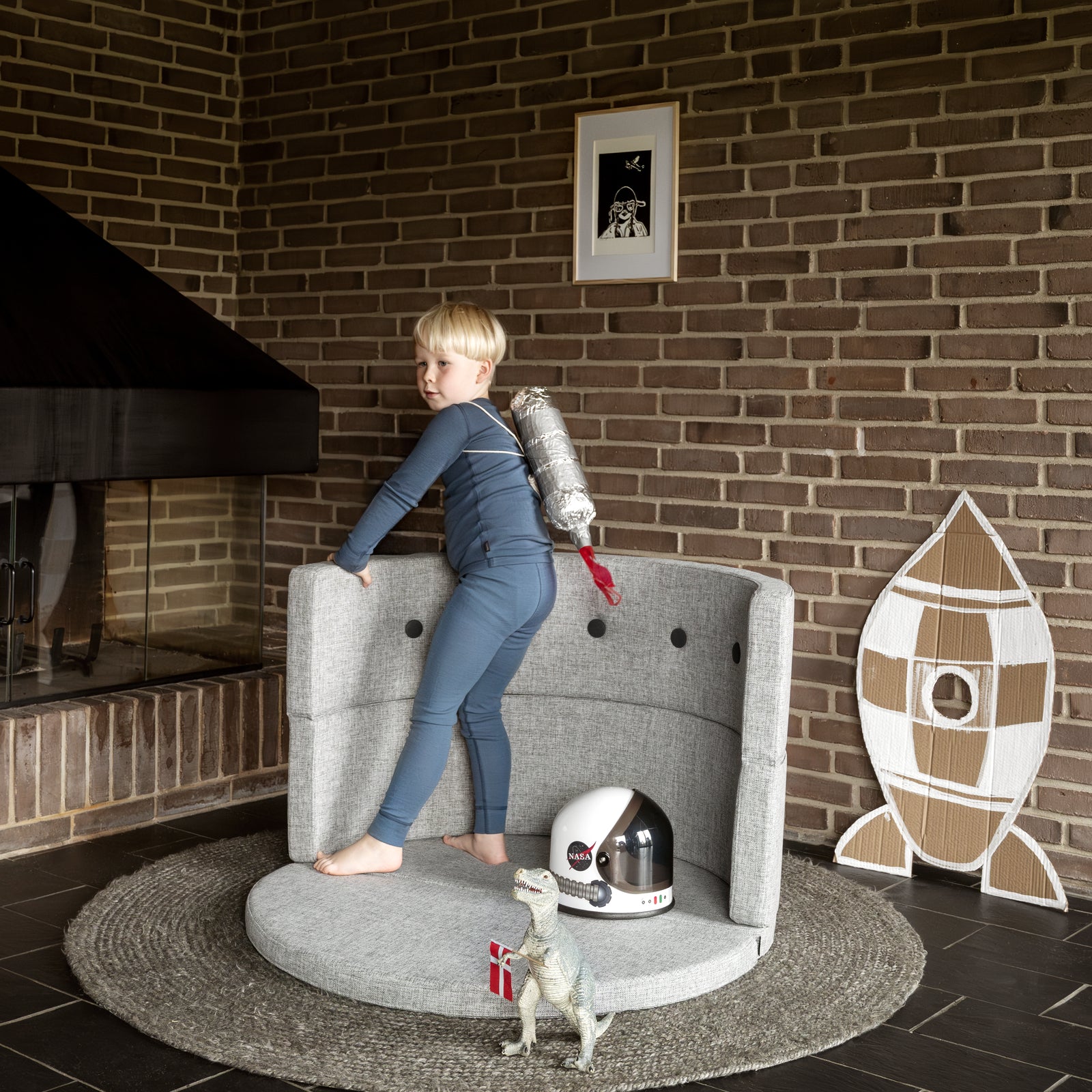 By KlipKlap Play Fold Circle Multi Grey w. Grey