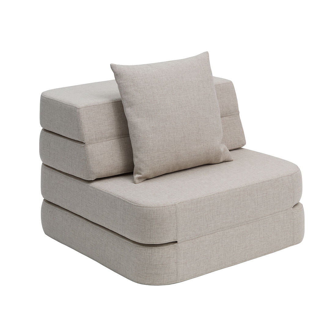 By KlipKlap KK 3 Fold Sofa Single Beige w. Sand