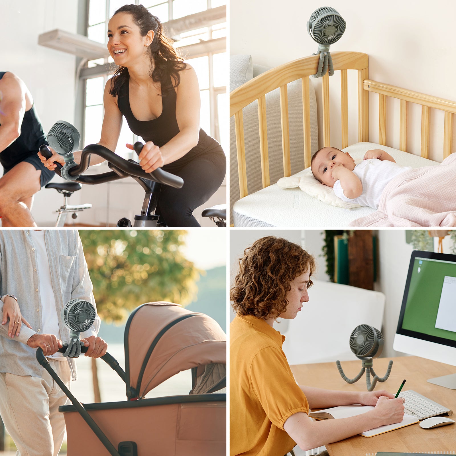 Momcozy Bärbar Fläkt Grön