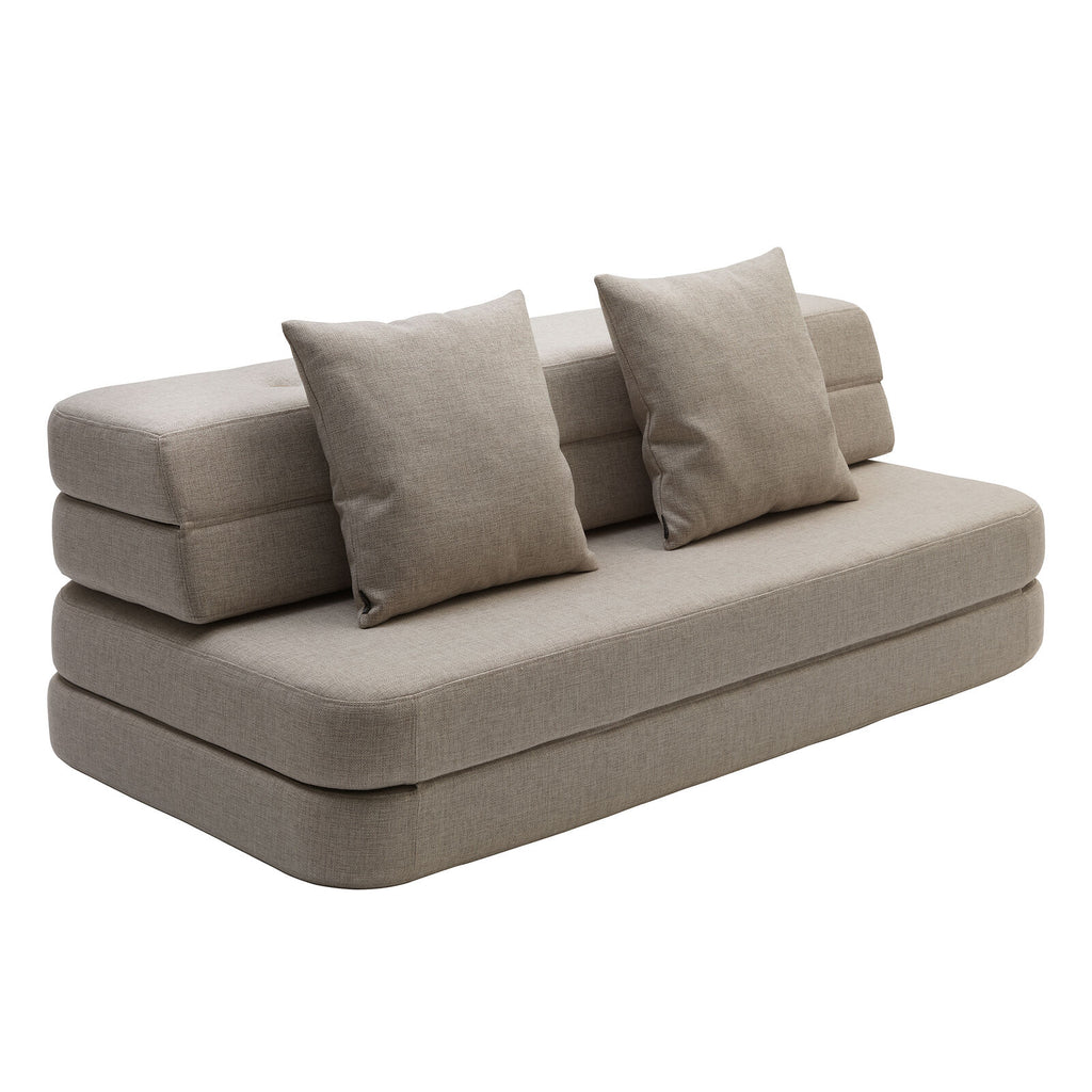 By KlipKlap KK 3 Fold Sofa XL Soft 140 cm Beige w. Sand