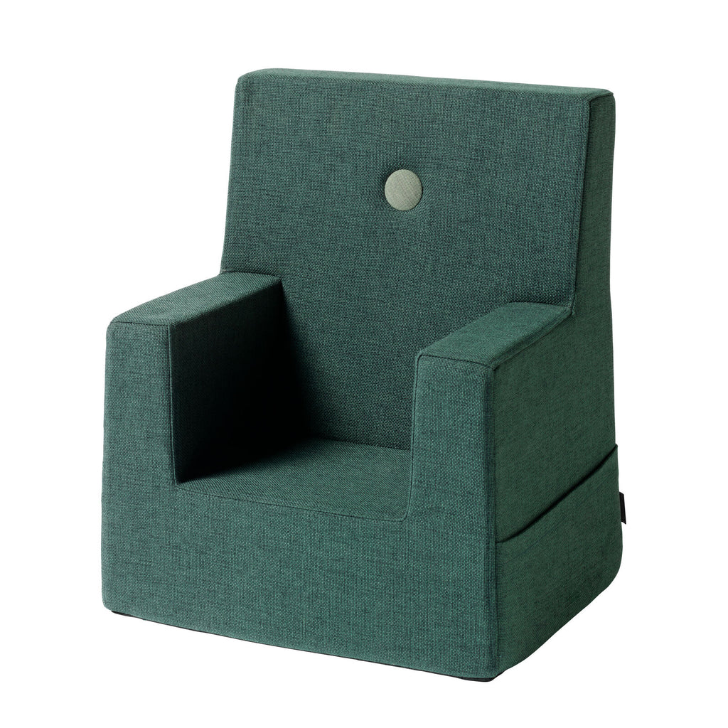 By KlipKlap KK Kids Chair Deep Green w. Light Green