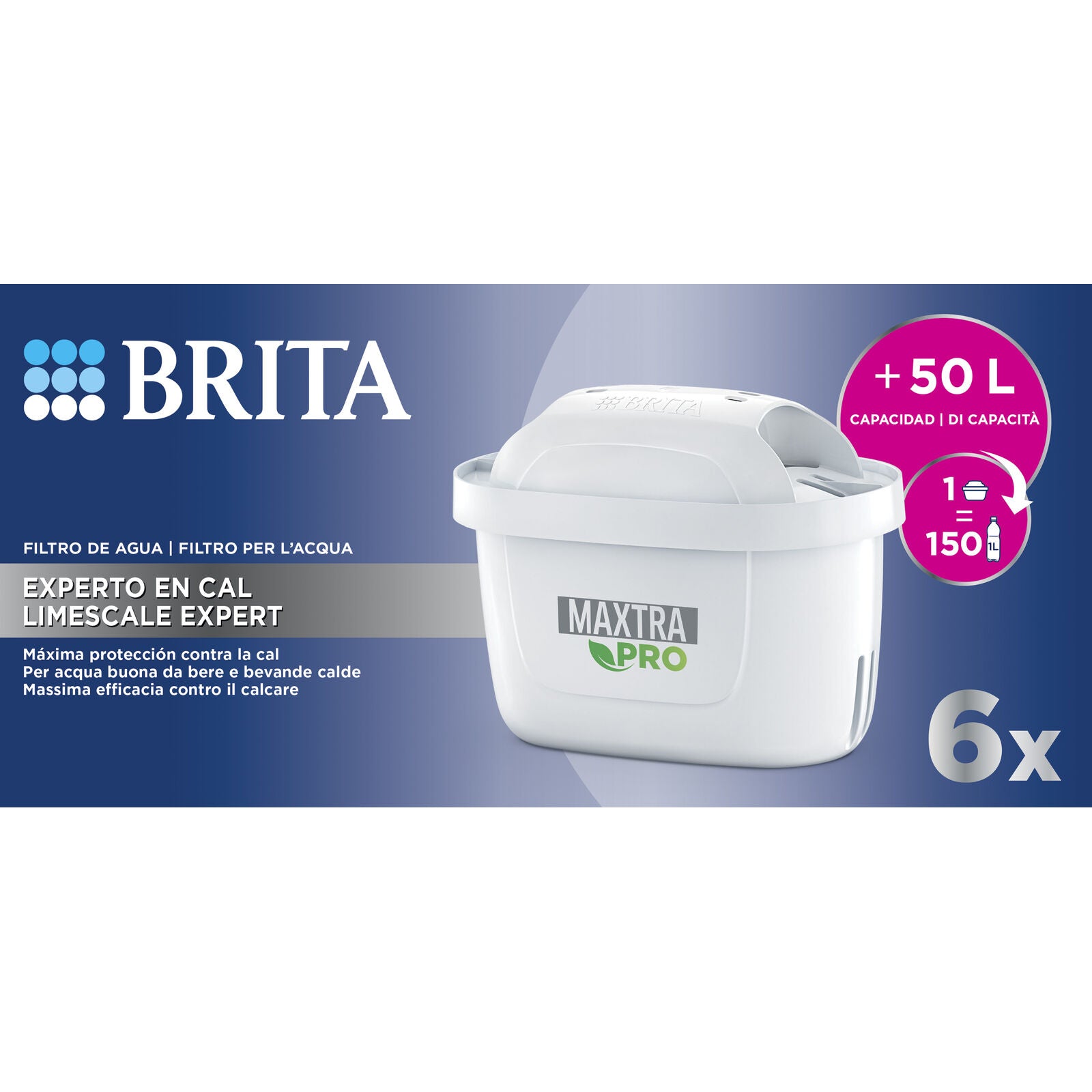 Brita Pack 6 Limescale Expert Waterfilter