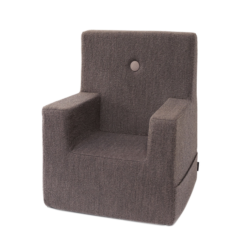 By KlipKlap KK Kids Chair XL Brown bouclé w. sand
