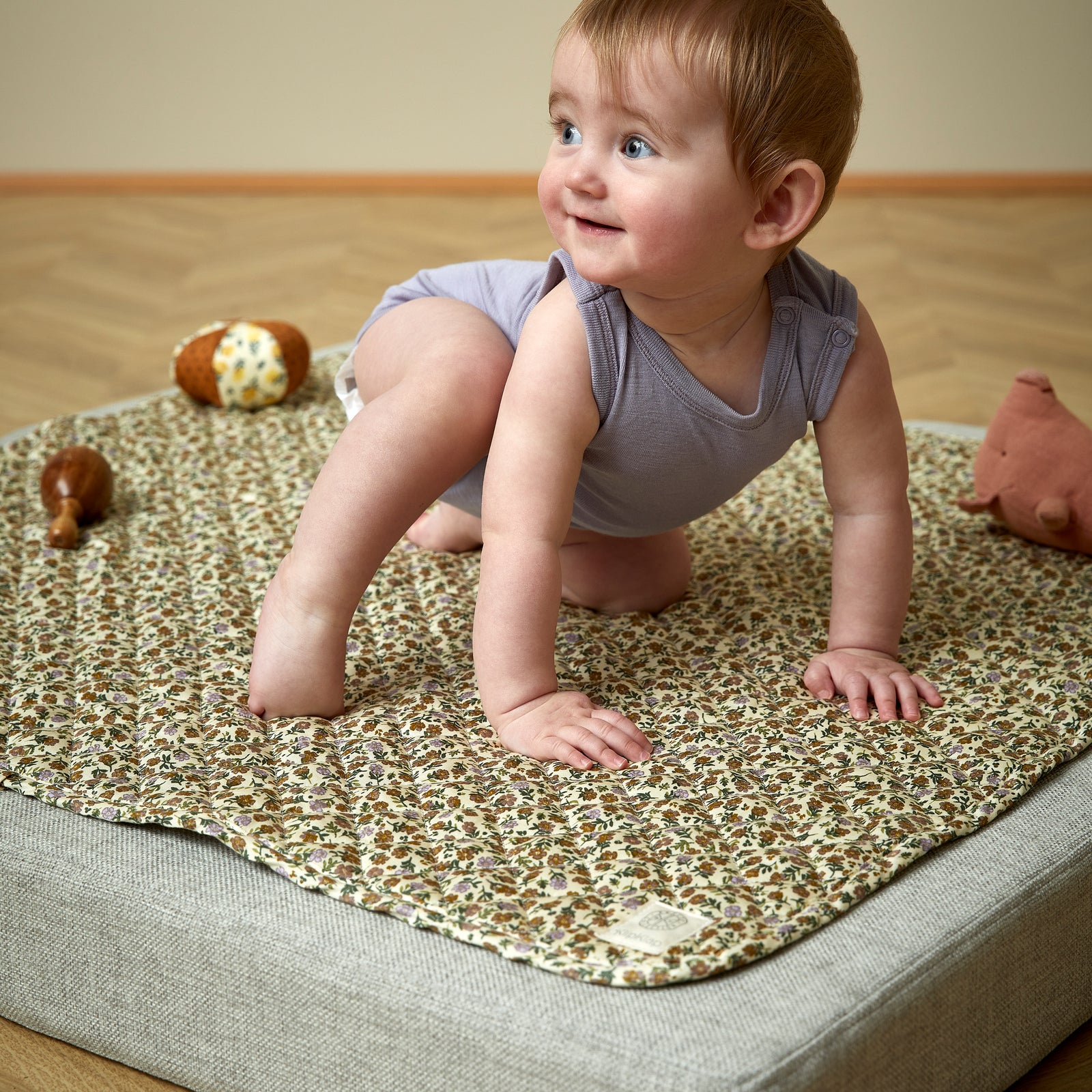 By KlipKlap Bed Blanket Poetic Garden Honey