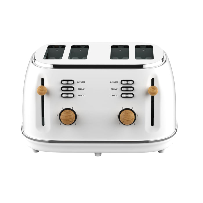 Witt Premium 4-slice Wood Toaster White