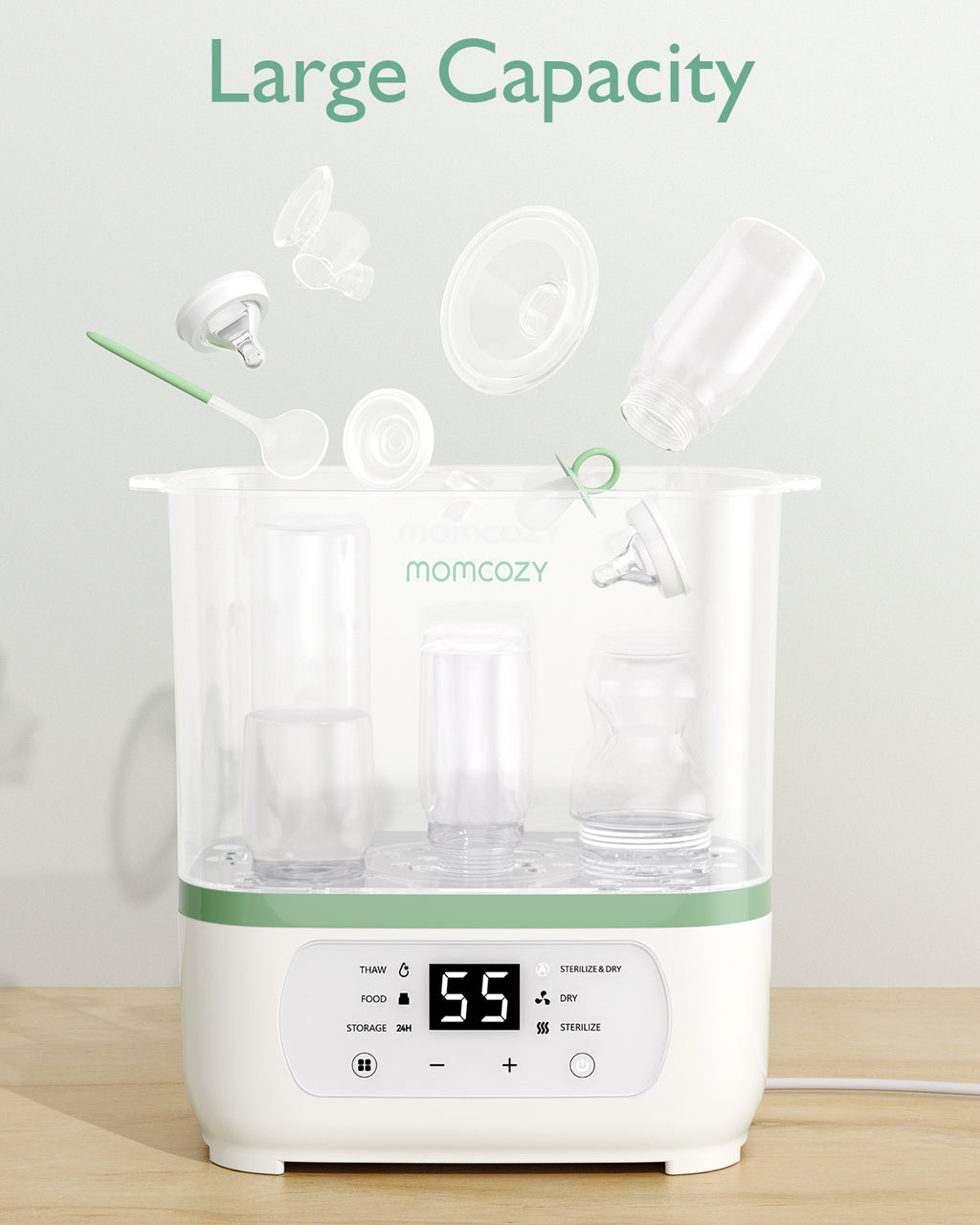 Momcozy 8-i-1 Elektrisk Damp Sterilisator til Sutteflasker