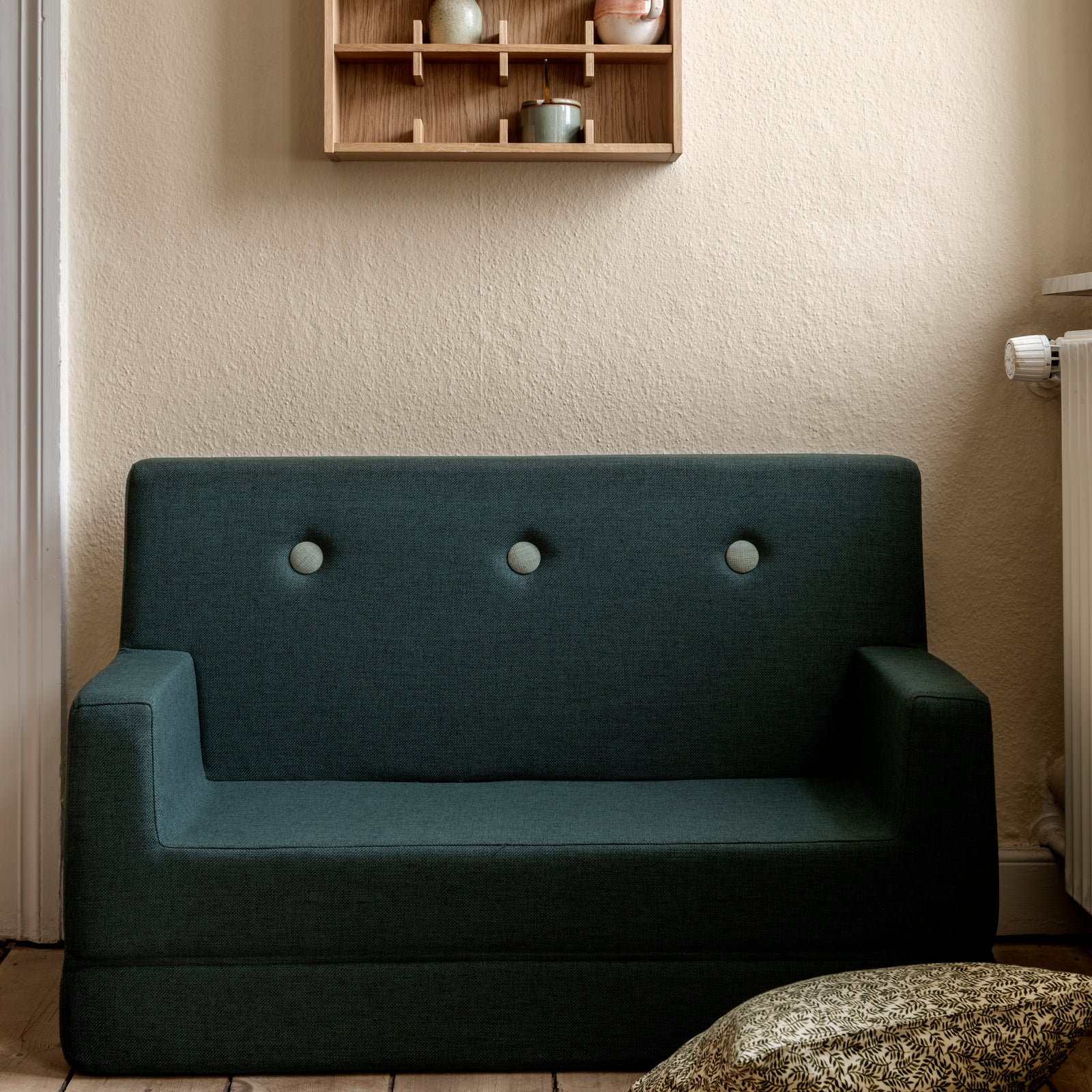 By KlipKlap KK Lasten Sohva Syvänvihreä vaaleanvihreällä