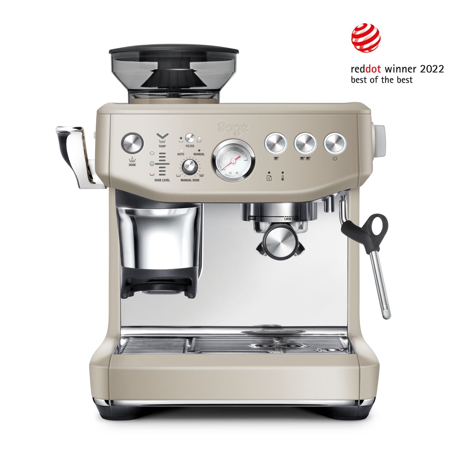 Sage SES876ALM Barista Express Impress Espressomaskine Mandel Nougat