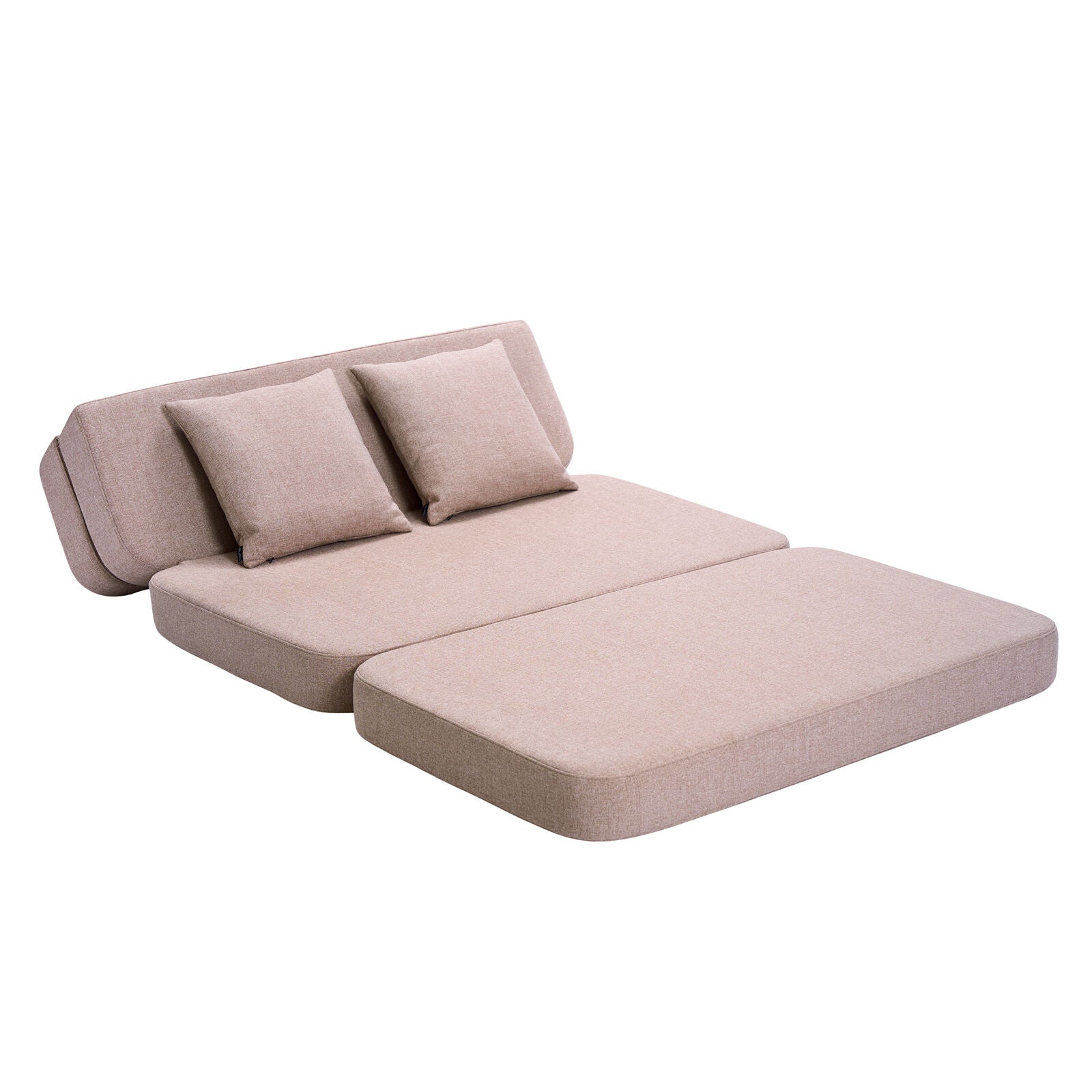 By KlipKlap KK 3 Fold Sofa 120 cm Soft Rose w. Rose