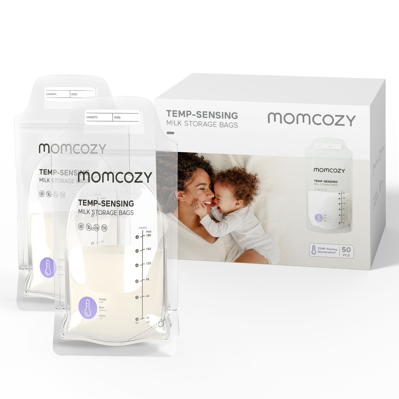 Momcozy 50pcs Disposable Breastmilk Bag