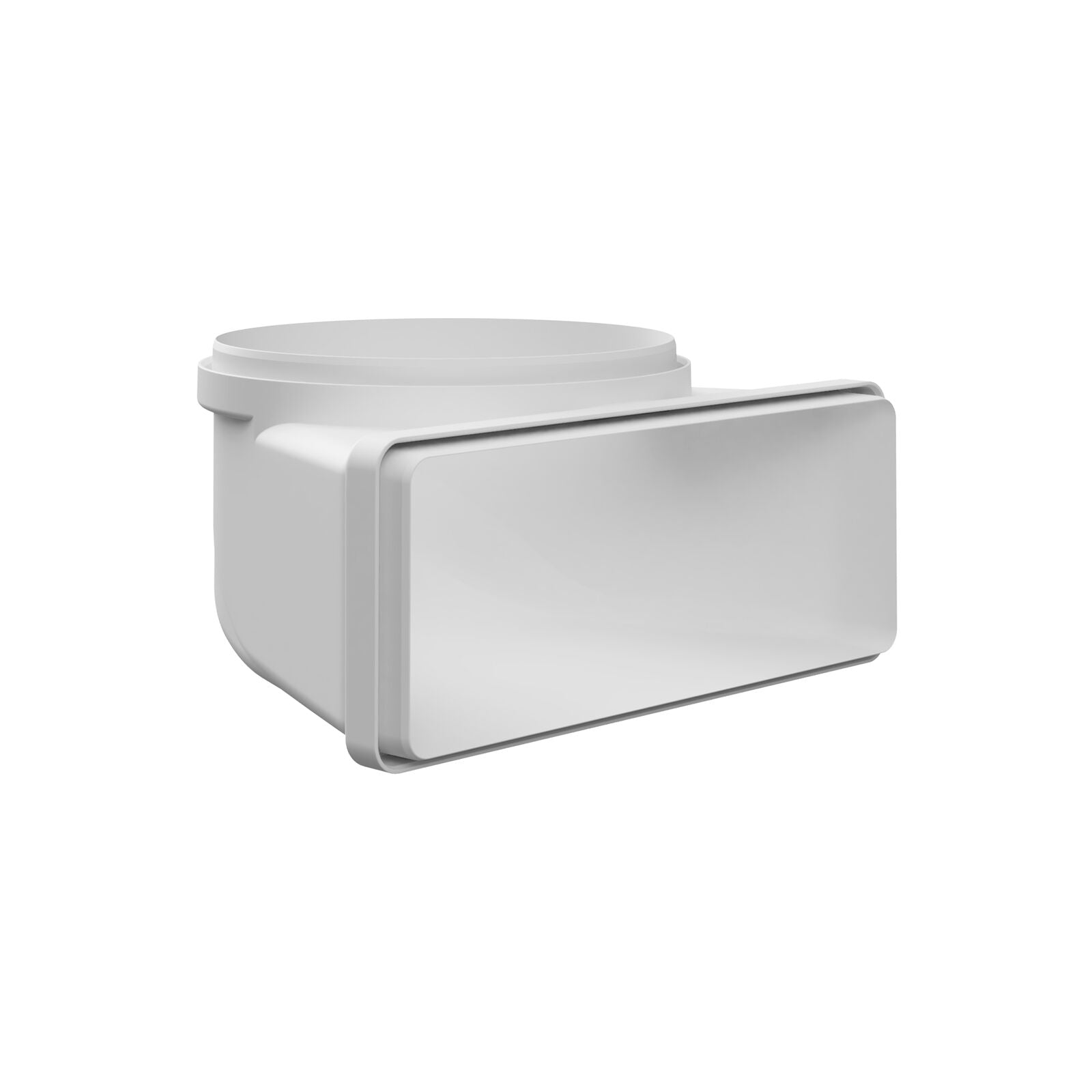 Witt IT002 Vertikal bøjning til rund, 220x90mm - Hvid