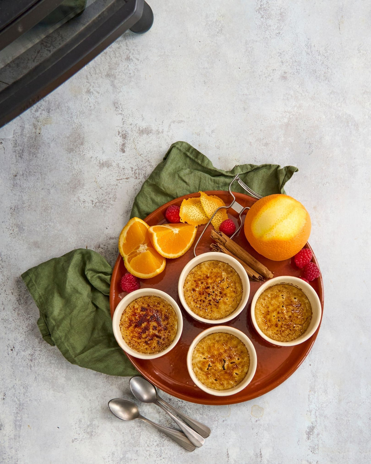 Crema Catalana in a Pizza Oven