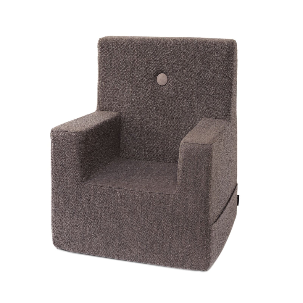 By KlipKlap KK Kids Chair XL Brown bouclé w. sand