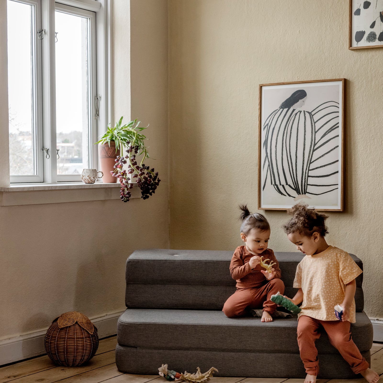 By KlipKlap KK 3 Fold Sofa XL Soft 140 cm Brown w. Sand