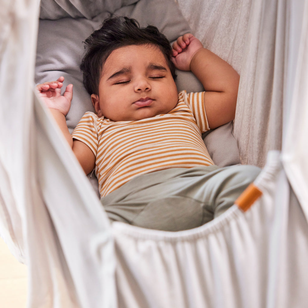 Membantu Premium Ekologisk Baby Hängvagga Grå