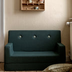 By KlipKlap KK Kids Sofa Deep Green w. Light Green