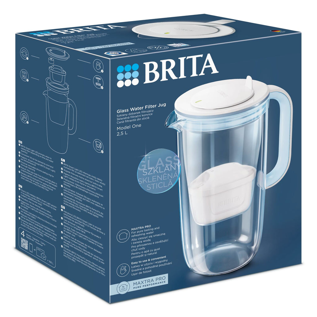 Brita Glass Jug Light blue