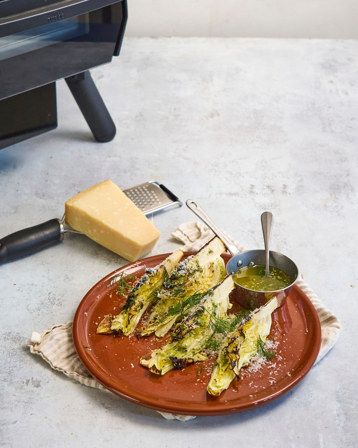 Grilled Pointed Cabbage with Herb Butter