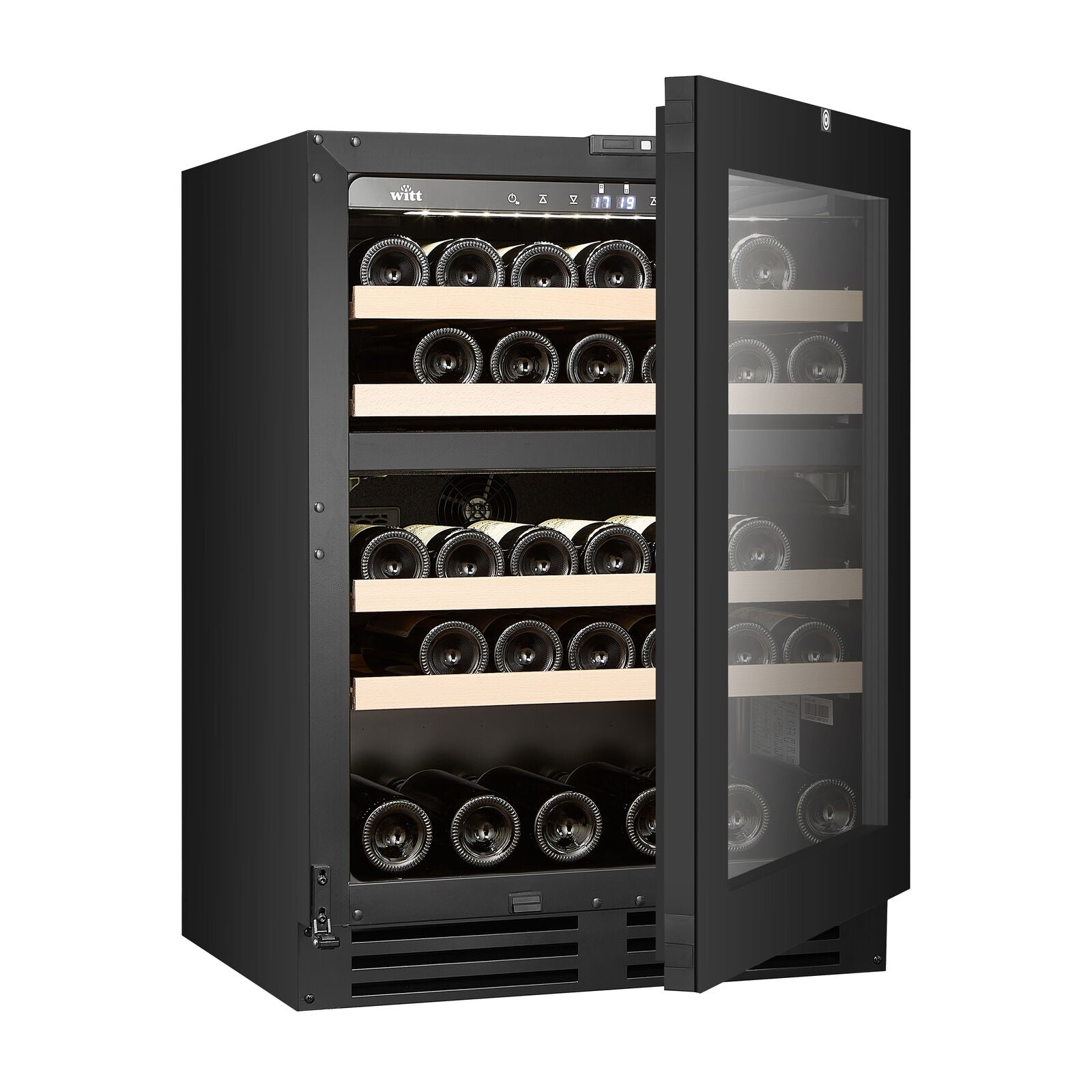 Witt Wine WU6082T2-2B39 integroitava viinikaappi, musta