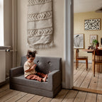 By KlipKlap KK Kids Sofa Brown w. Sand