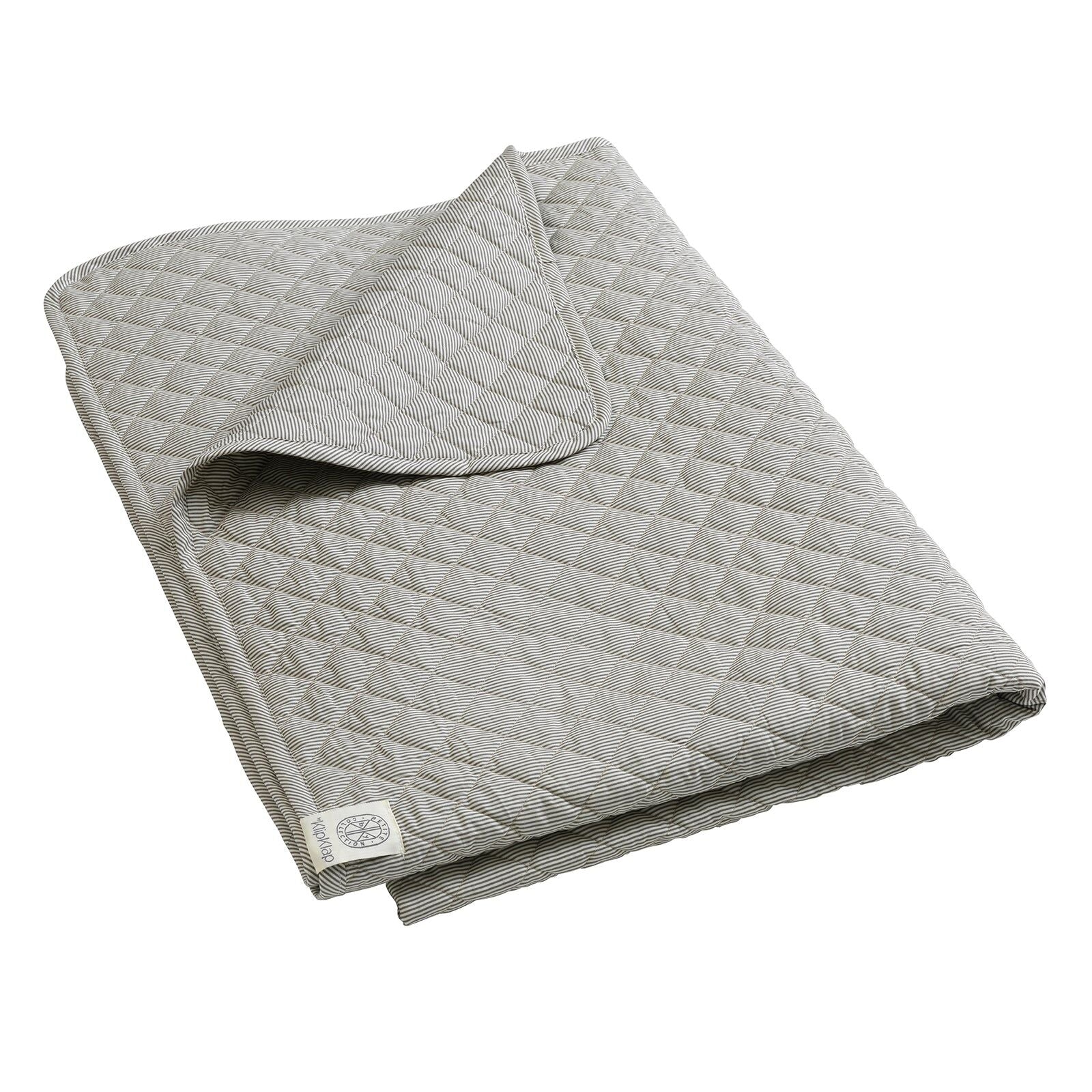 By KlipKlap Bed Blanket Emil Stripe Steel Grey